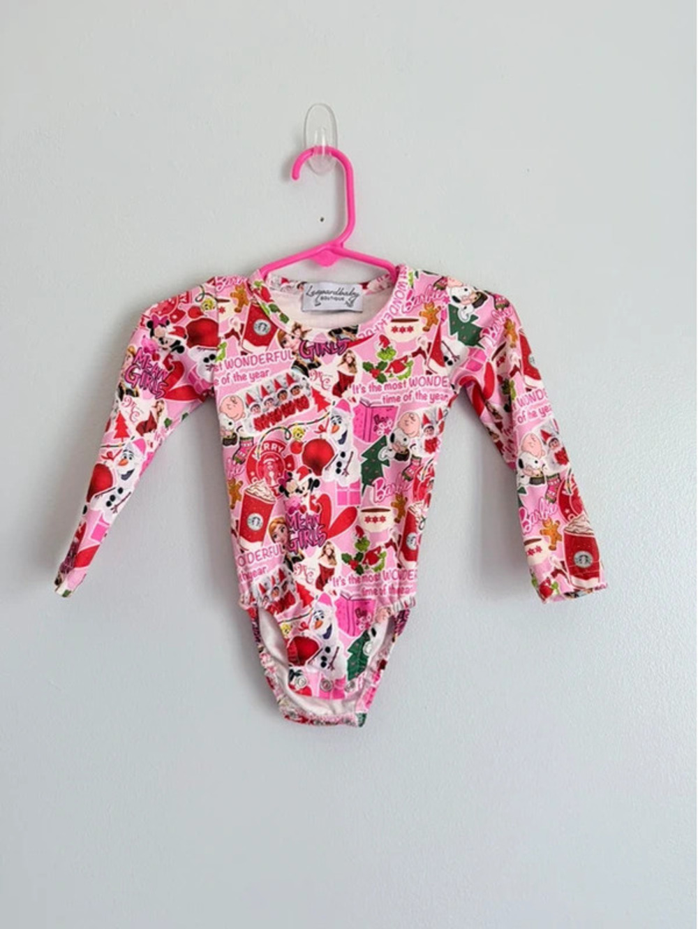Christmas Pop Culture Long Sleeve Bodysuit by Leopardbaby Boutique | Baby Girl